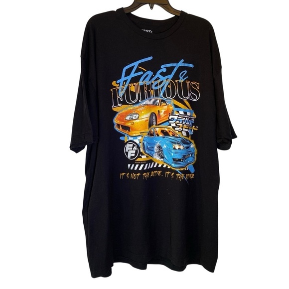 UNIVERSAL STUDIOS BIG Men's size 3XL Fast & Furious Black Graphic Movie T-Shirt - Picture 4 of 6